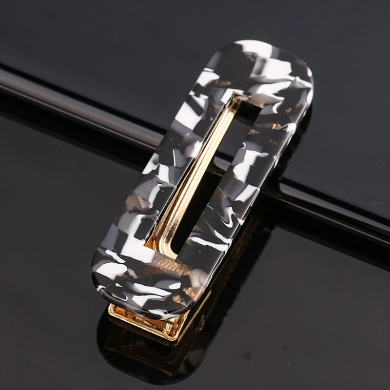 

1 Set Acrylic Resin Cellulose Acetate Hair Clips Barrettes Geometric Alligator Duckbill Hairpins Leopard Hair Accessory