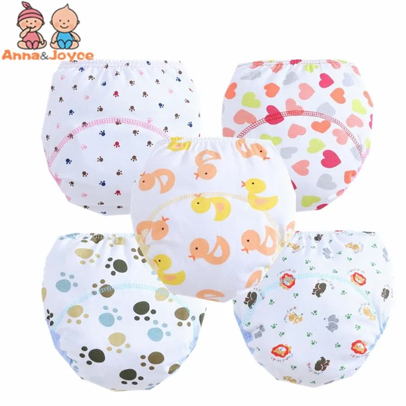 30Pc/Lot Baby Kid Training Pants Cloth Diapers Learning Soft Comfortable Cotton  Nappy Suit 5--15kg