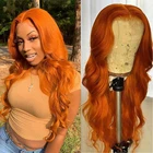 Парик из натуральных бразильских волнистых человеческих волос с предварительно выщипанными волосами 13x4, плотность 180%, без клея