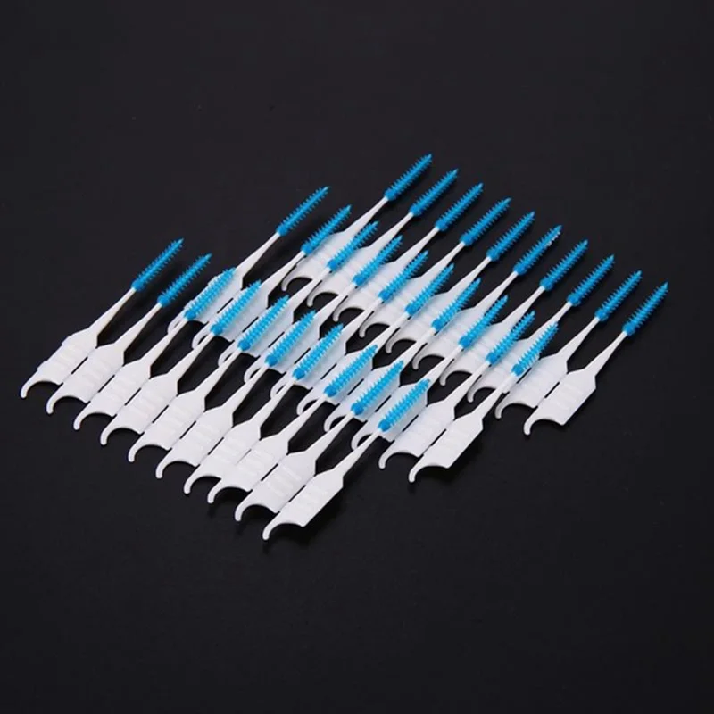 

40pcs Teeth Toothpicks Dental Floss Picks Interdental Brush Stick Tooth Clean