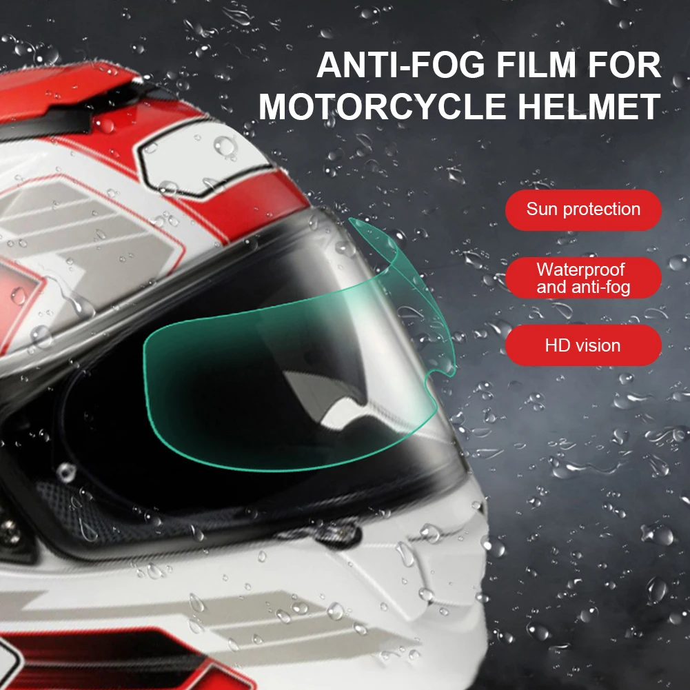 

30x12cm Universal Motorcycle Helmet Lens High definition Film Rainproof Anti-Fog Protective Sticker Patch Motorcycle Accessories