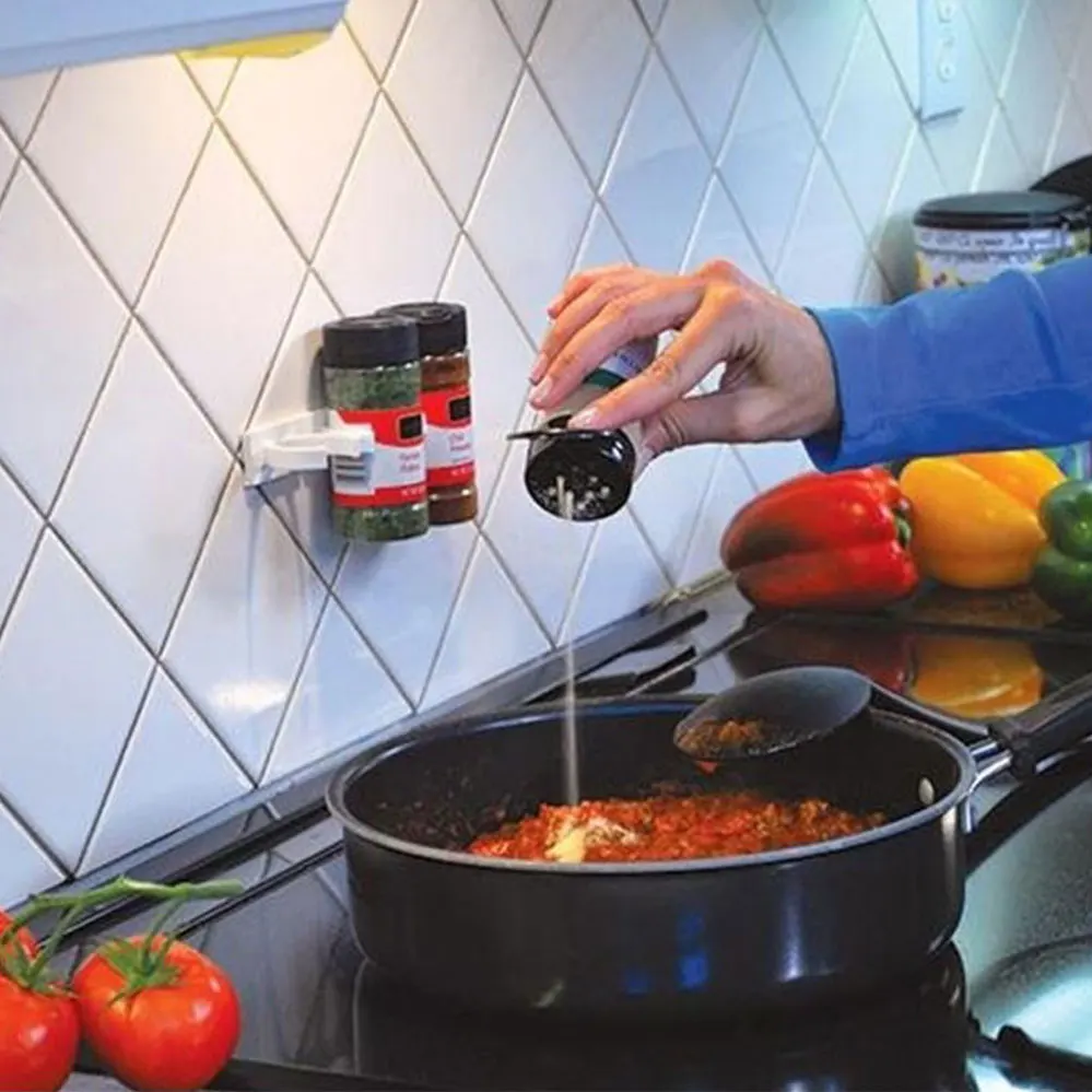 4 шт. стеллаж для специй органайзер настенный шкаф дверь Висячие баночки набор