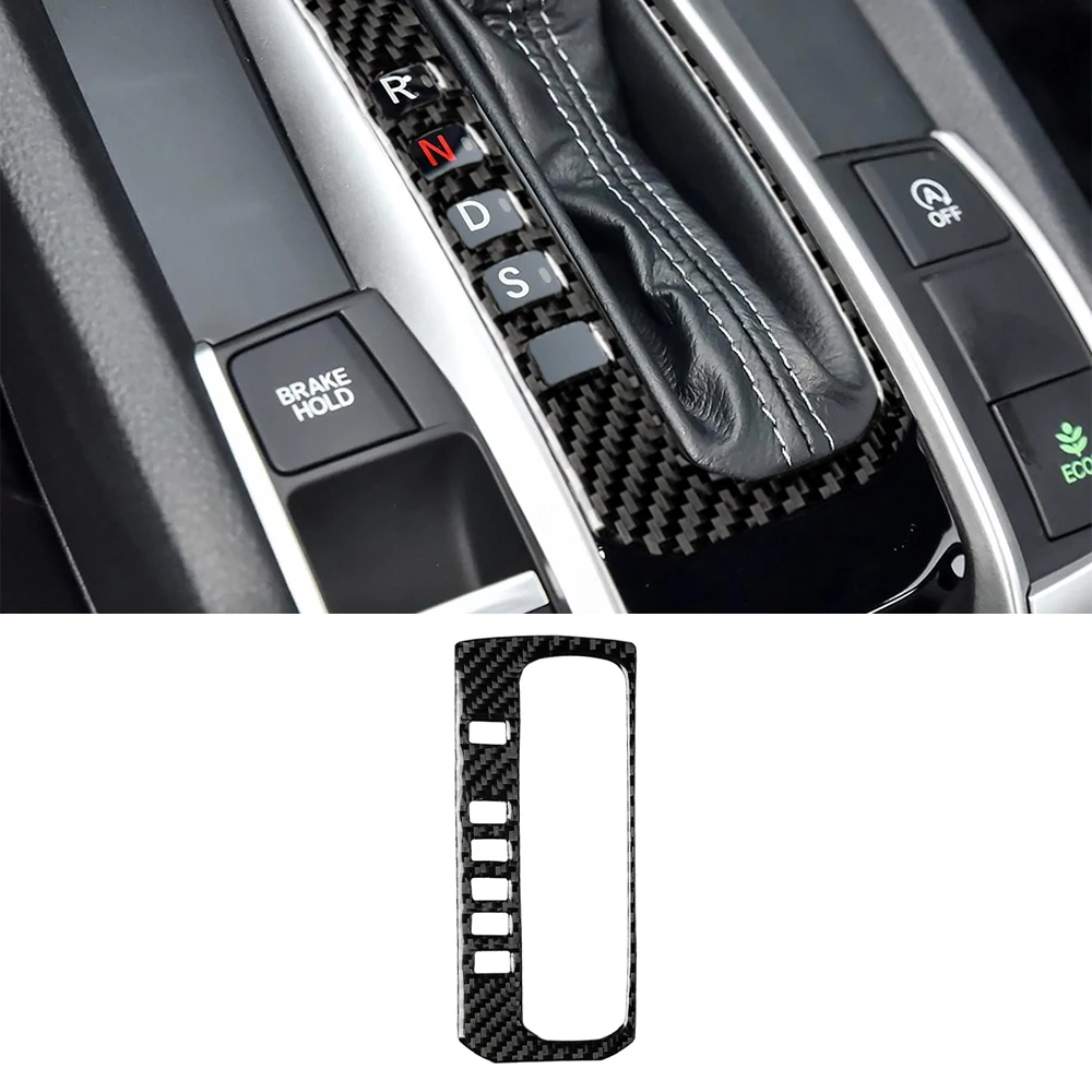 

Gear Shift Decoration Cover Trim Sticker Decal for Honda Civic 2016 2017 2018 2019 Car Interior Accessories Carbon Fiber