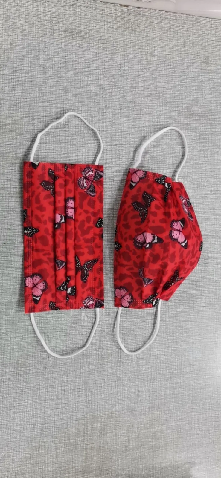 

Headband 10PC masque mondmasker Adult Leopard Butterfly Printing Three-Layer Disposable Protective Mask mascherine maske