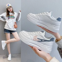 han edition ins white shoe tide female students fall 2021 new large base platform shoes female street clappers shoes were det