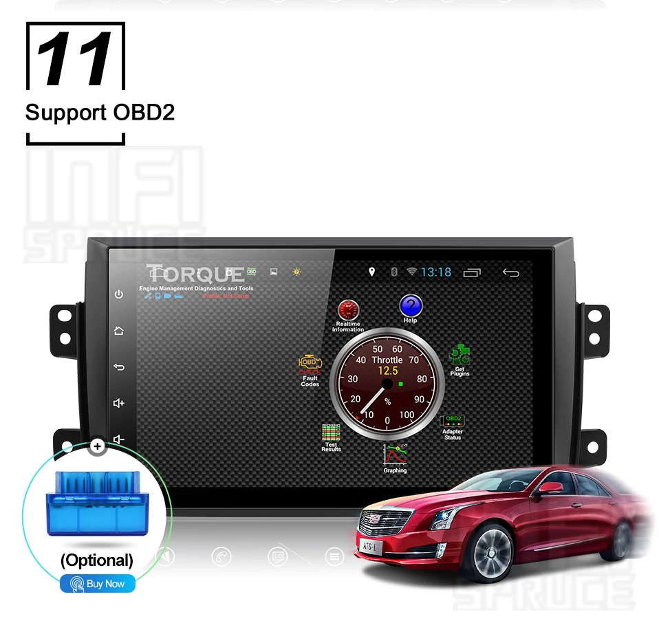 32G Android 9,0 автомобильный dvd для Suzuki SX4 2007-2013 с 2GB ram gps 3g-4G wifi gps навигация Радио Видео Аудио плеер стерео