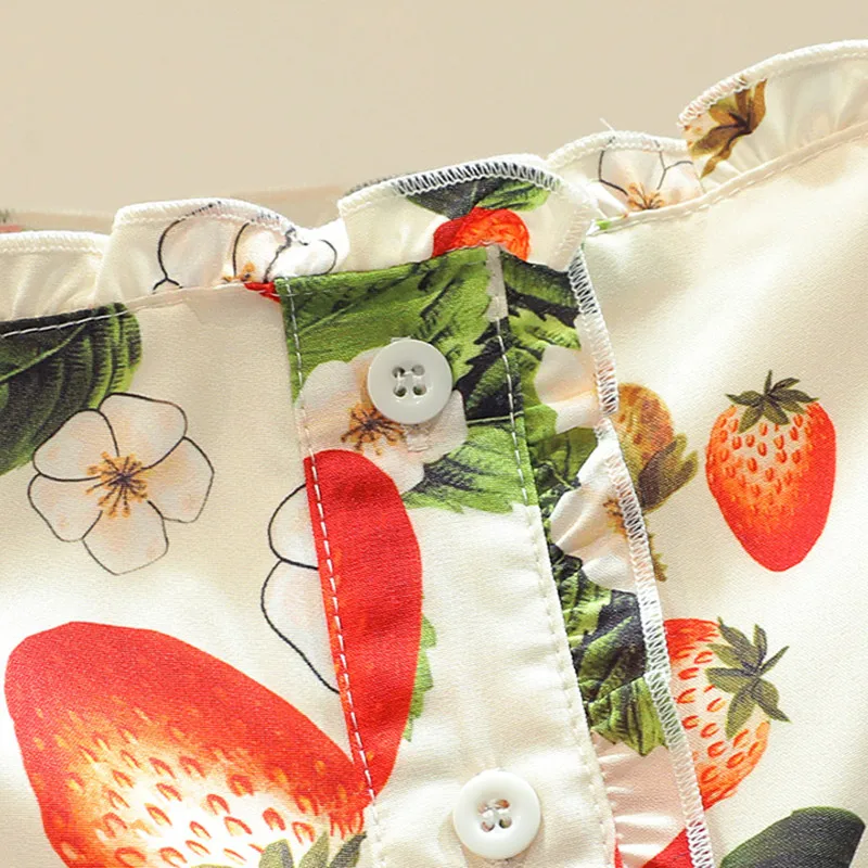 Женская шифоновая блузка с короткими рукавами MUMUZI приталенная завязками на