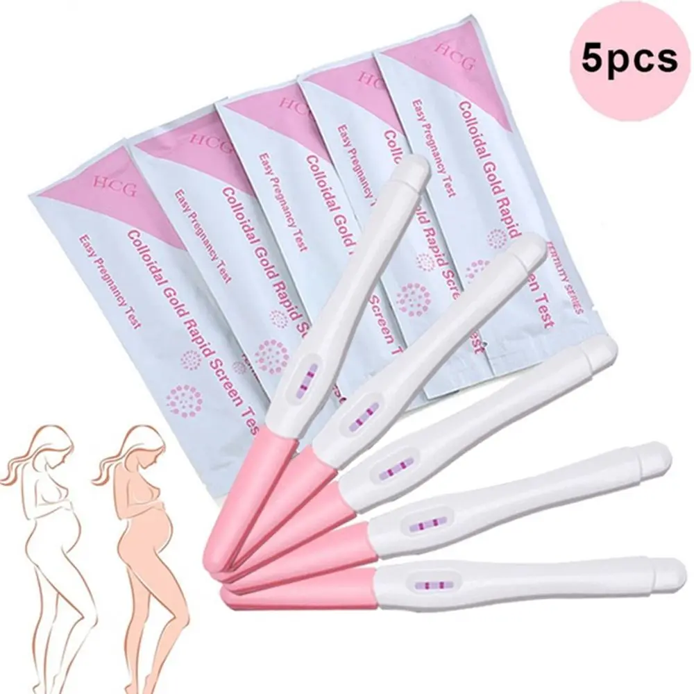 

5pcs Pregnancy Hcg Urine Test Ome Private Early Lh Pregnancy Urine Midstream Rapid Test Ovulation Test for Women Cotton Pads