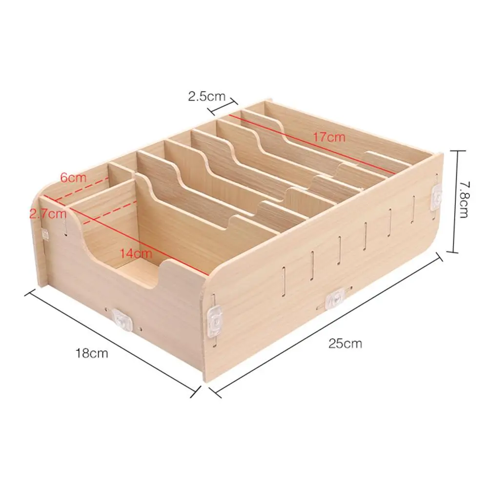 Органайзер для наличных и чеков деревянная настольная коробка хранения сделай