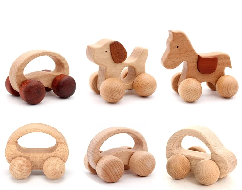 

Wooden Toys Beech Wood Blocks 1pc Car Cartoon Educational Montessori Toys For Children Teething Baby Teethers Birthday Gift baby