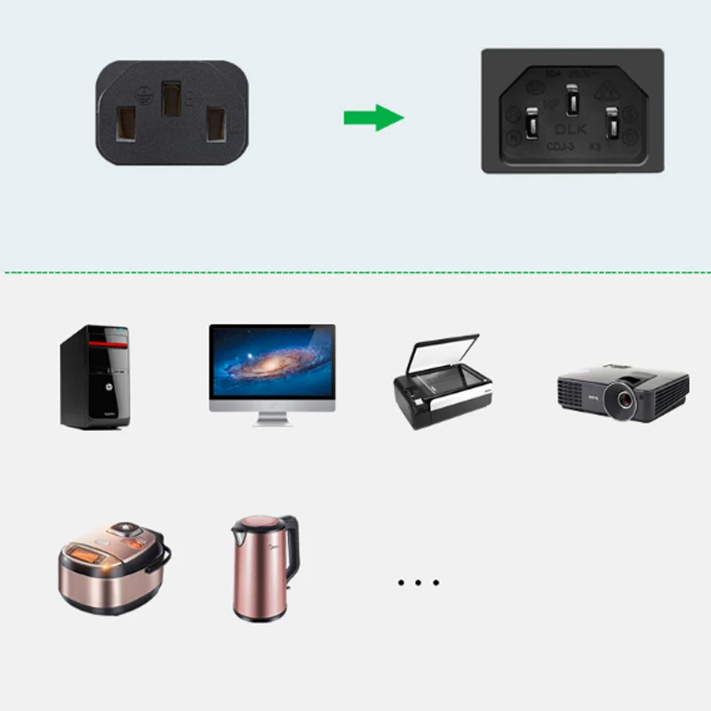 Удлинитель питания европейского стандарта IEC C13 кабель 1 2 м 5 8 3x0 75 мм2 для ПК