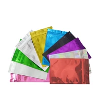 100 pcs colorful top feed foil zip lock bags food pouchmylar aluminum foil bagstea pouchesfood storge bag