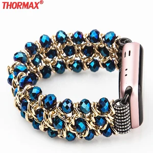 Эластичный браслет для часов Apple Watch 5 40 мм 44 мм, браслет ручной работы из агата в форме граната для iwatch Series 432 38 мм 42 мм