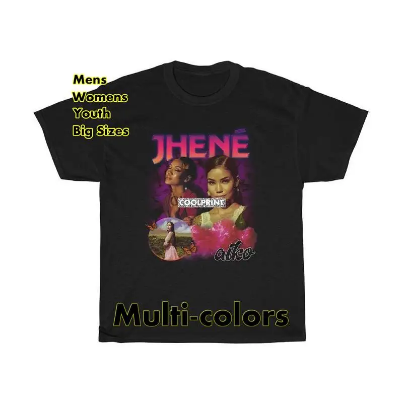 

Jhene Aiko Bootleg Vintage Tee Short Sleeve Unisex T Shirts Oversized Mens Fashion Originality Graphic Shirts