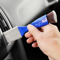 2 in 1 car air conditioner outlet cleaning brush auto vehicle air vent detailing brush multi purpose dust brush cleaning tool