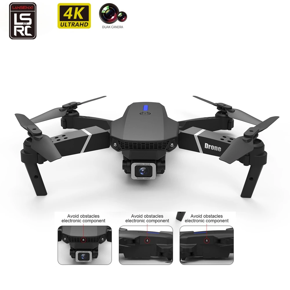 

LSRC E525 PRO RC Quadcopter Profissional Obstacle Avoidance Drone Dual Camera 4K Fixed Height Mini Dron Helicopter Toys vs E88