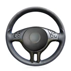 Прошитая вручную черная перфорированная натуральная кожа замша противоскользящая мягкая искусственная кожа для BMW E39 E46 325i E53 X5