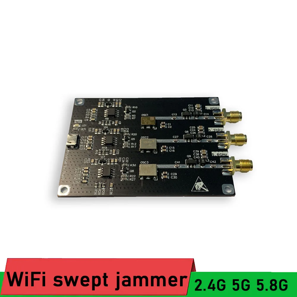 Bloqueador de señal de bloqueo WiFi 2,4G, 5G, 5,8G, 5,2G, previene la señal WIFI blindada para amplificador RF de interferencia Bluetooth de 2,4 GHZ