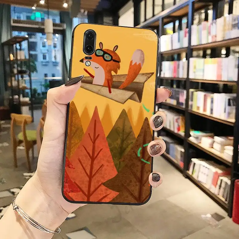

Fox cute cartoon animal Phone Case For Huawei honor Mate P 10 20 30 40 Pro 10i 9 10 20 8 x Lite