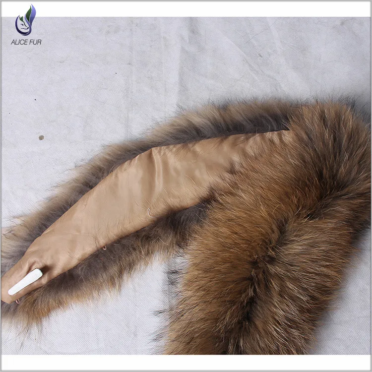 Воротник из натурального меха 100% натуральный меховой шарф енота/меховой