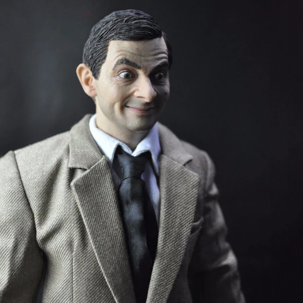 

In Stock 1/6 Scale KUMIK 13-81 Humor Male Star Mr. Bean Rowan Atkinson Head Cavring Model Fit 12" Male Action Figure Body Toys