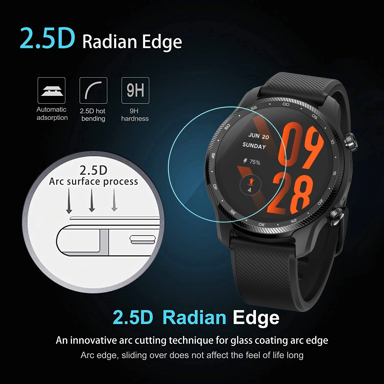 Закаленное стекло для TicWatch Pro 3 Ultra GPS S2 C2 Plus E3 E2 GTX защитная пленка экрана