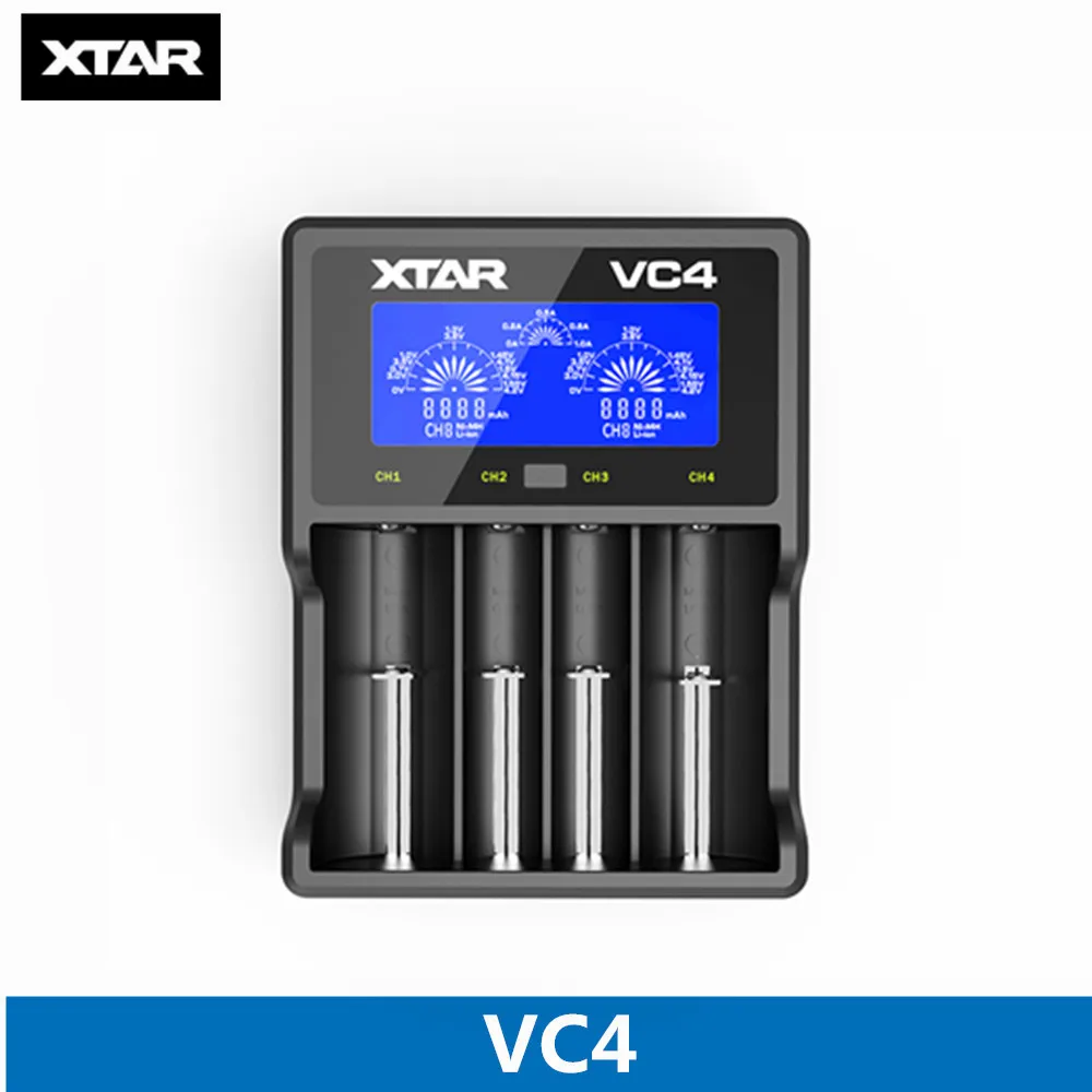 VC4 1 шт. Xtar перезаряжаемый 26650 5200 мАч 3,7 в защищенный Аккумулятор для фонарей, совместимый с MC1 MC2 PB2 VC2 VC4 SV2 зарядное устройство - Цвет: VC4
