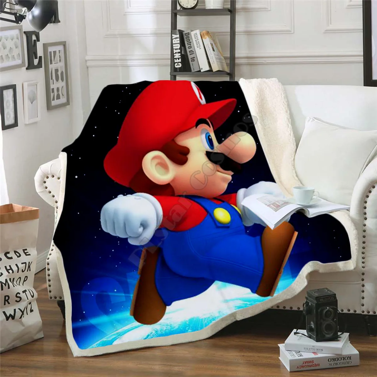 

Funny Super Mario Sherpa Blanket 3D Printed Blanket Kids Fleece Blanket Cute Warm Soft Blanket Drop Shipping 02