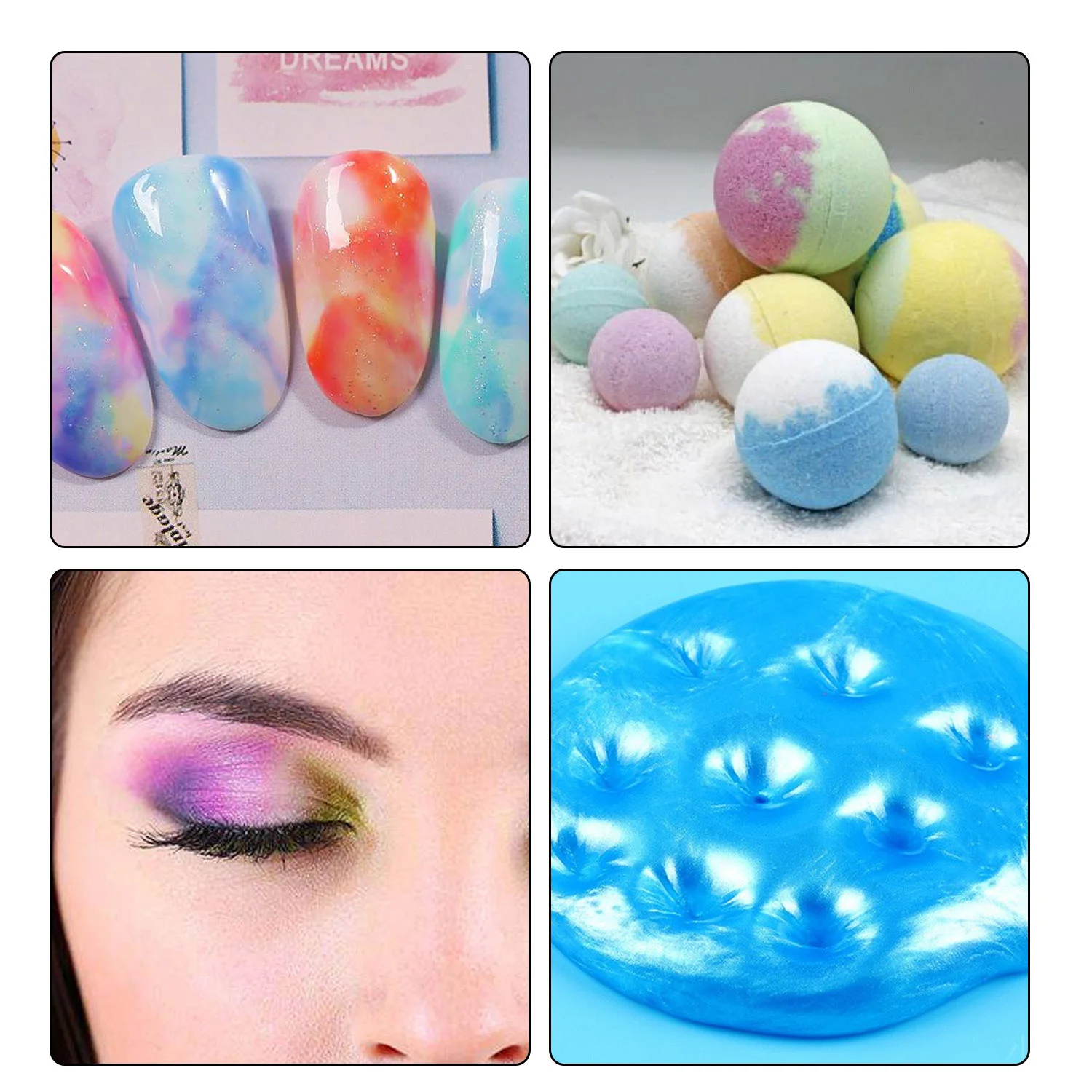 12 шт. смешанные цвета пигменты слюда жемчуг пудра для слайма сделай сам