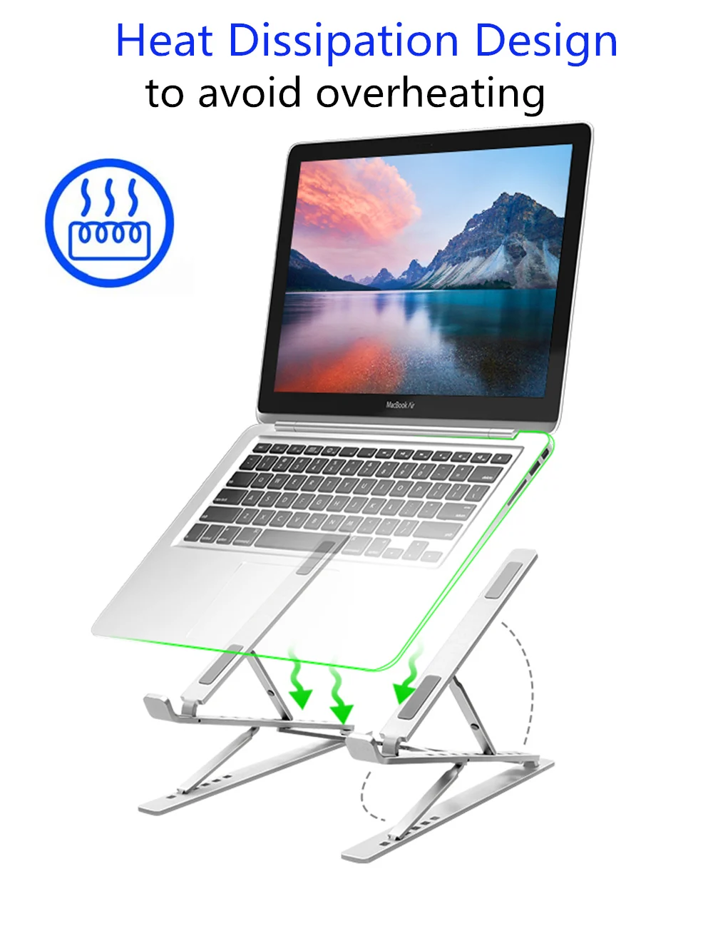 Портативная подставка для ноутбука 6 + 9 уровней два слоя складной держатель