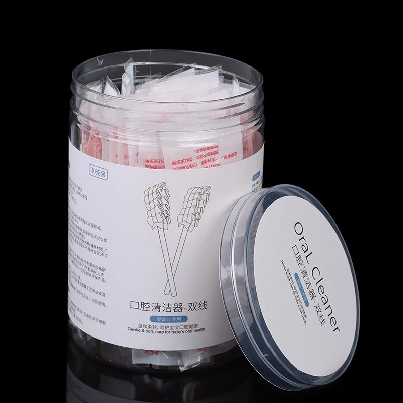 

30Pcs Baby Kid Tongue Cleaner Disposable Gauze Toothbrush Paper Oral Rod Stick