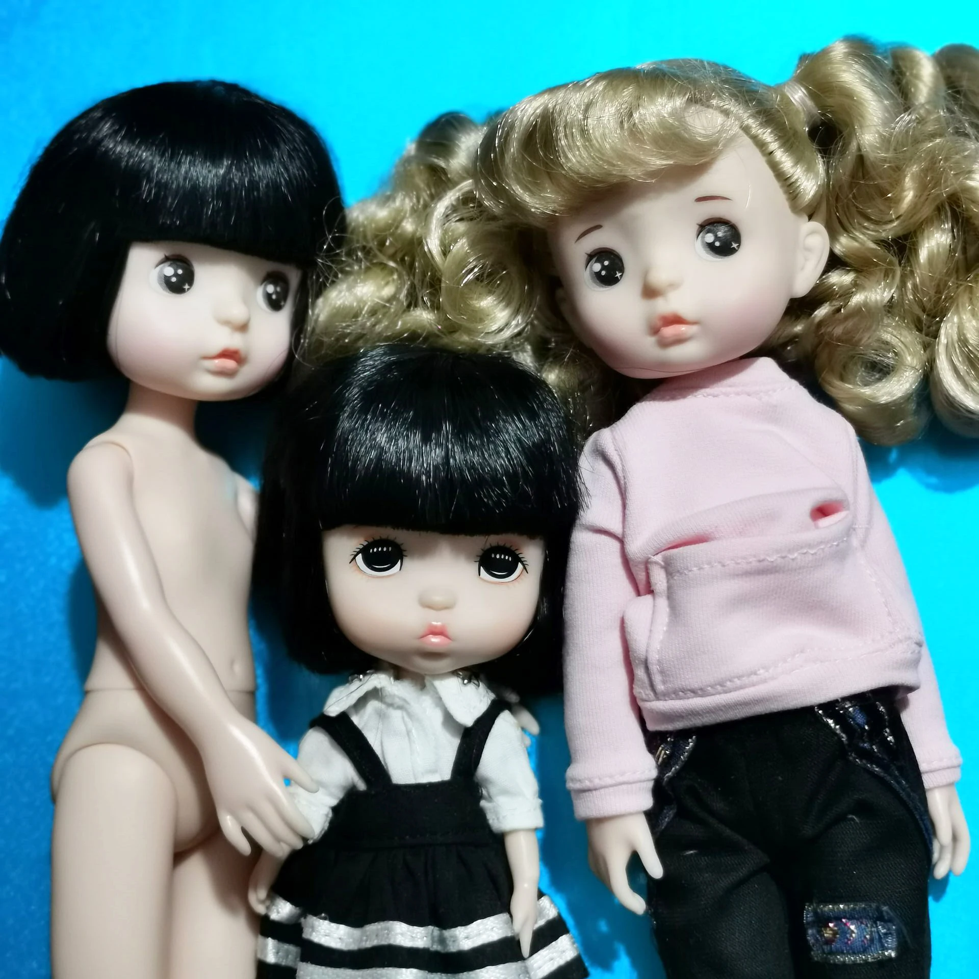 23 см 14 мини кукла для маленькой девочки с макияжем Милая мультяшная (маленький