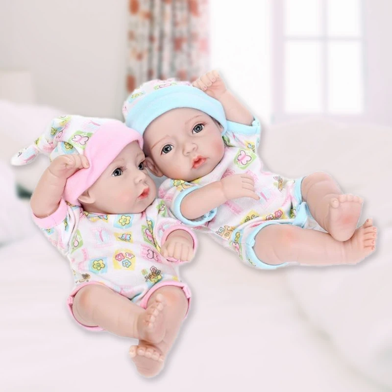 

11 inch 28cm Lovely Reborn Baby Boy Girl Dolls Toddler Realistic Silicone Doll 54DA