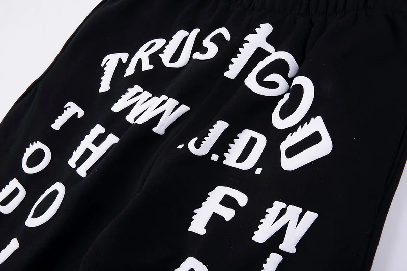 

Kanye West Sunday Service CPFM.XYZ TRYST GOD Full Letter Printed Men Jogger Pants Sweatpants Hiphop Streerwear Men Sweatpants