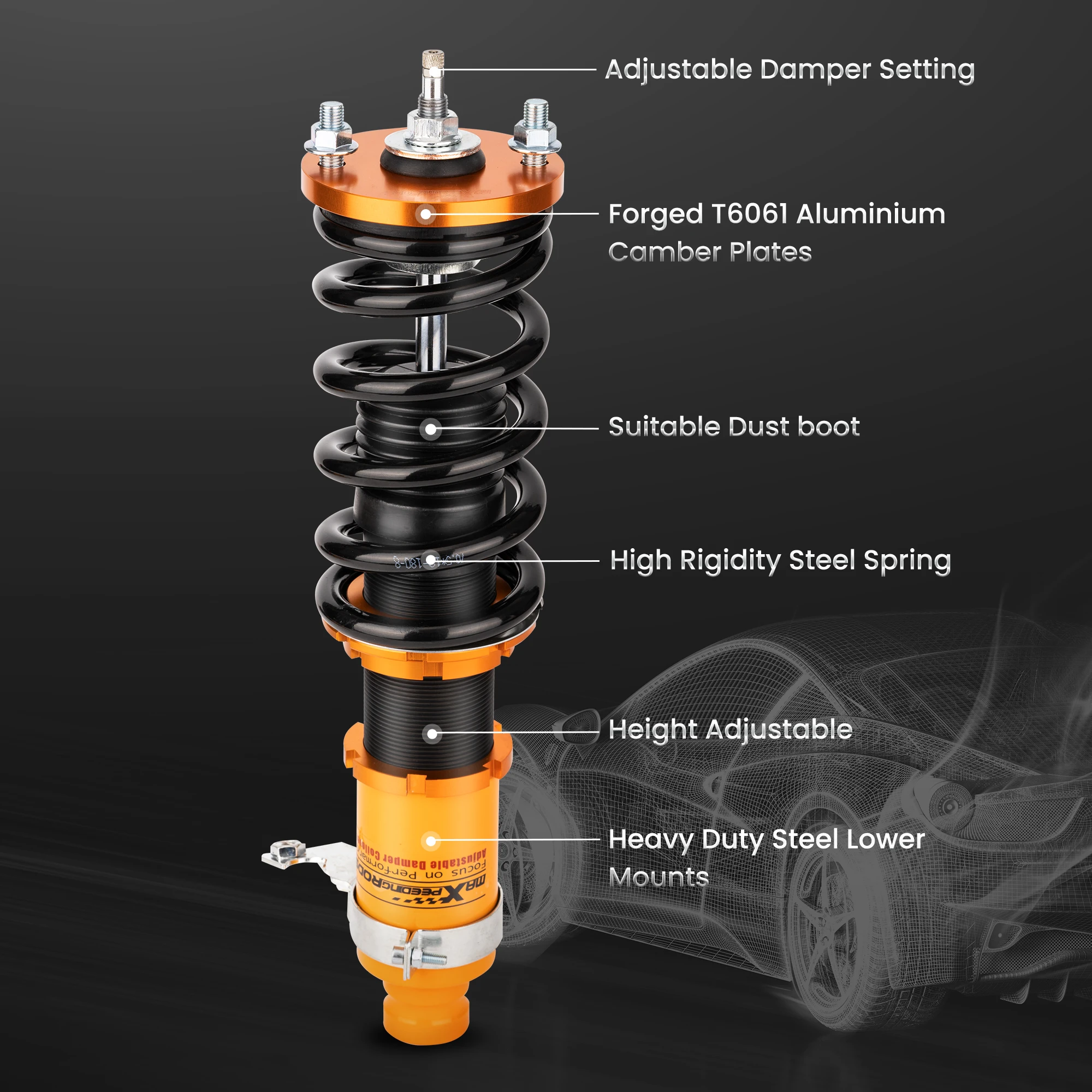 Coilover для Honda Civic 5-го поколения 91-95 EG3 EH1 Adj. Демпфер + амортизатор высоты Acura ED EF CRX Integra