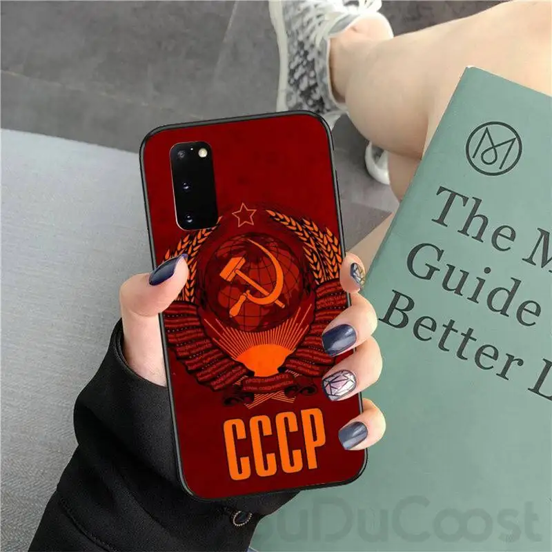 Мягкий силиконовый чехол из ТПУ с флагом СССР для Samsung S5 6 7 8 9 10 S8 S9 S10 plus S10E lite S10-5G S20