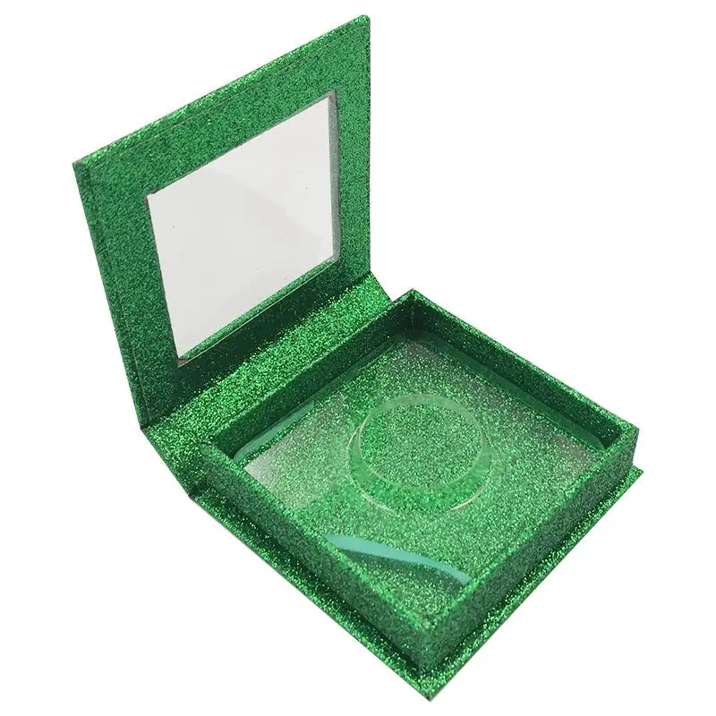 

wholesale false Eyelashes Packaging Box Lash Boxes Packaging Custom Logo Faux Mink Lashes Strip glitter shiny Empty Case Vendors