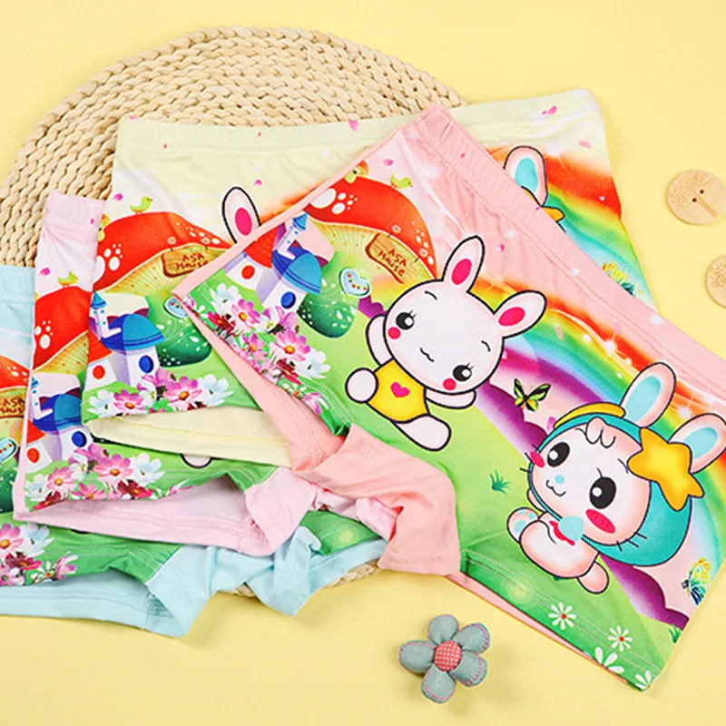 1PC Random color 1 предмет; Новинка; детские трусики с рисунками из мультфильмов детские трусы бамбуковое волокно, мягкие, маленькими леопардами торт для девочек детские трусы с рисунком для девочек, Трусы-шорты - Цвет: 1PC Random color