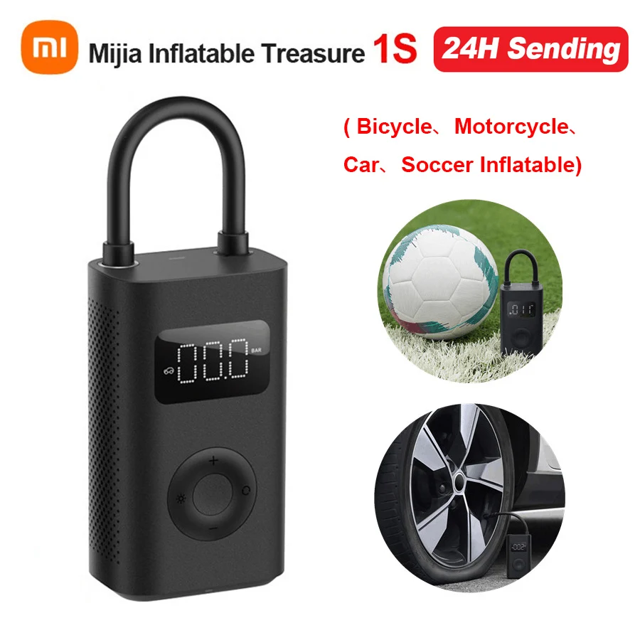 

Xiaomi Mijia Inflatable Treasure 1S Pump Car Air Compressor For Motorcycle Bicycle Car Tyre Inflator Wireless Electric Air Pump