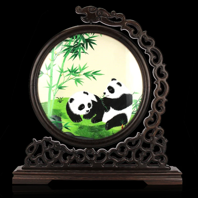 Tangfoo китайская ручная вышивка Сучжоу двусторонняя экрана украшение красивый