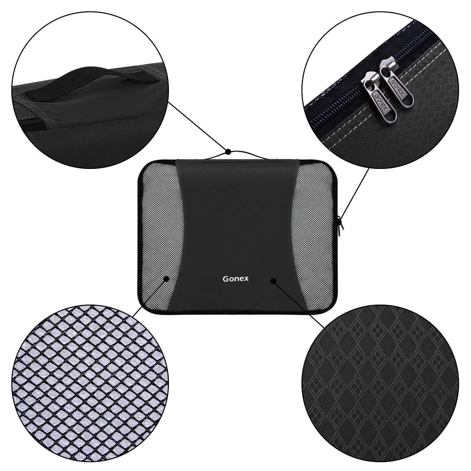 Набор упаковочных кубиков Gonex 5 универсальных ультралегких дорожных