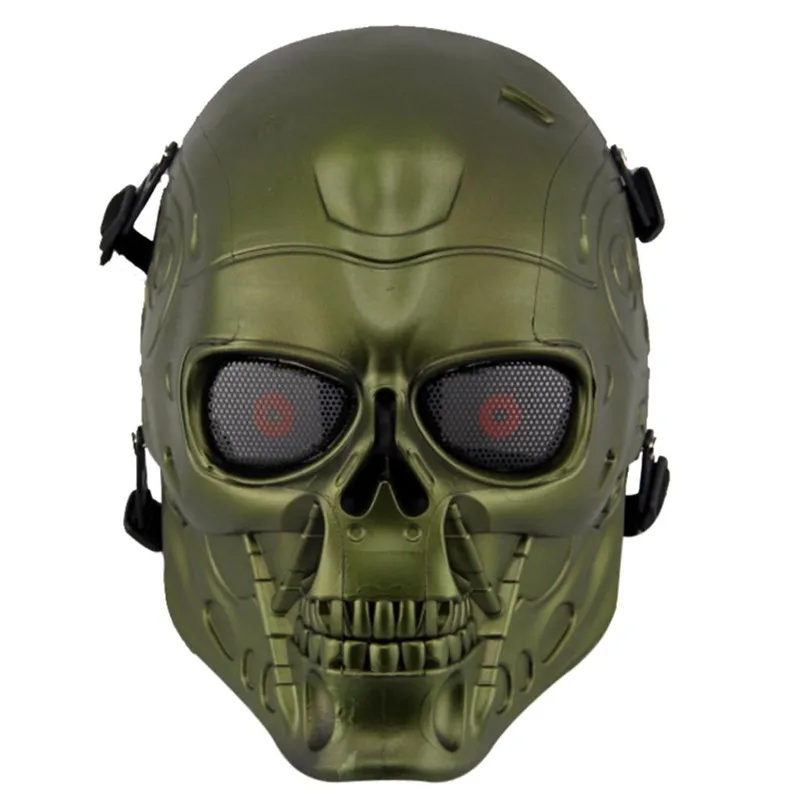 Терминатор T800 череп тактическая маска для страйкбола сетка CS аксессуары для игры в войну Косплэй в стиле милитари полный уход за кожей лица маски для пейнтбола