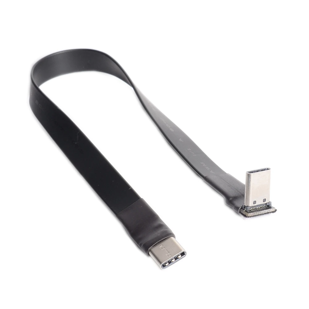 Плоский Удлинительный кабель USB 3 1 типа C к type 10 Гбит/с складной 90 градусов мужской