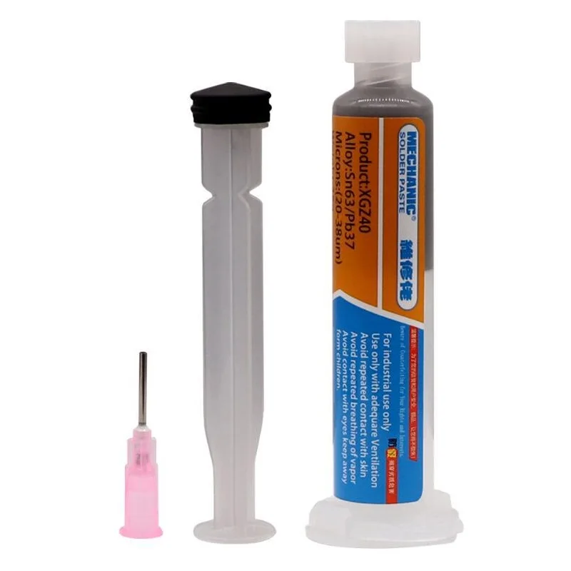 

Mechanic Solder Paste Flux Melting Point 183C Tin Sn63/Pb67 for Soldering Iron Circuit Board SMT SMD BGA Repair Welding Fluxes