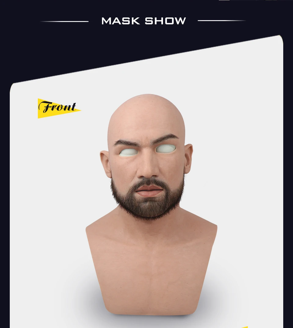 Realmaskmaster Мужская латексная Реалистичная взрослая силиконовая маска на все лицо для мужчин маска для вечеринки Косплей Фетиш настоящая кожа