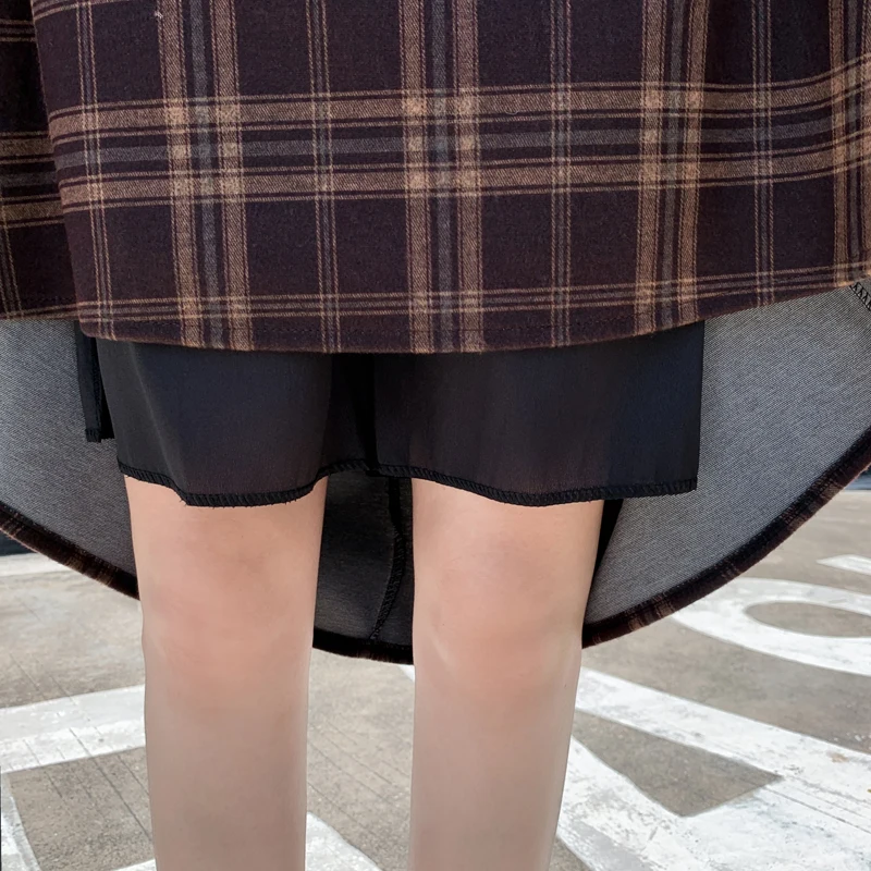 

Real Shot Autumn Winter Plaid Skirt Female Leisure High Waist A-line Umbrella Skirt Temperament Korean Retro Skirts Womens 2021