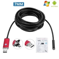 2 in 1 android endoscope inspection camera 7mm lens ip67 waterproof industrial borescope with 6 led for androidwin7810