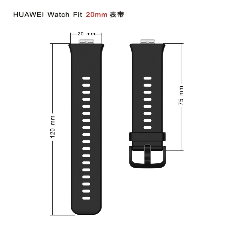 

Printing Silicone Strap For Huawei Watch Fit Smart Watches Soft Sport Waterproof Wrist Band Watchband Bracelet Accessories