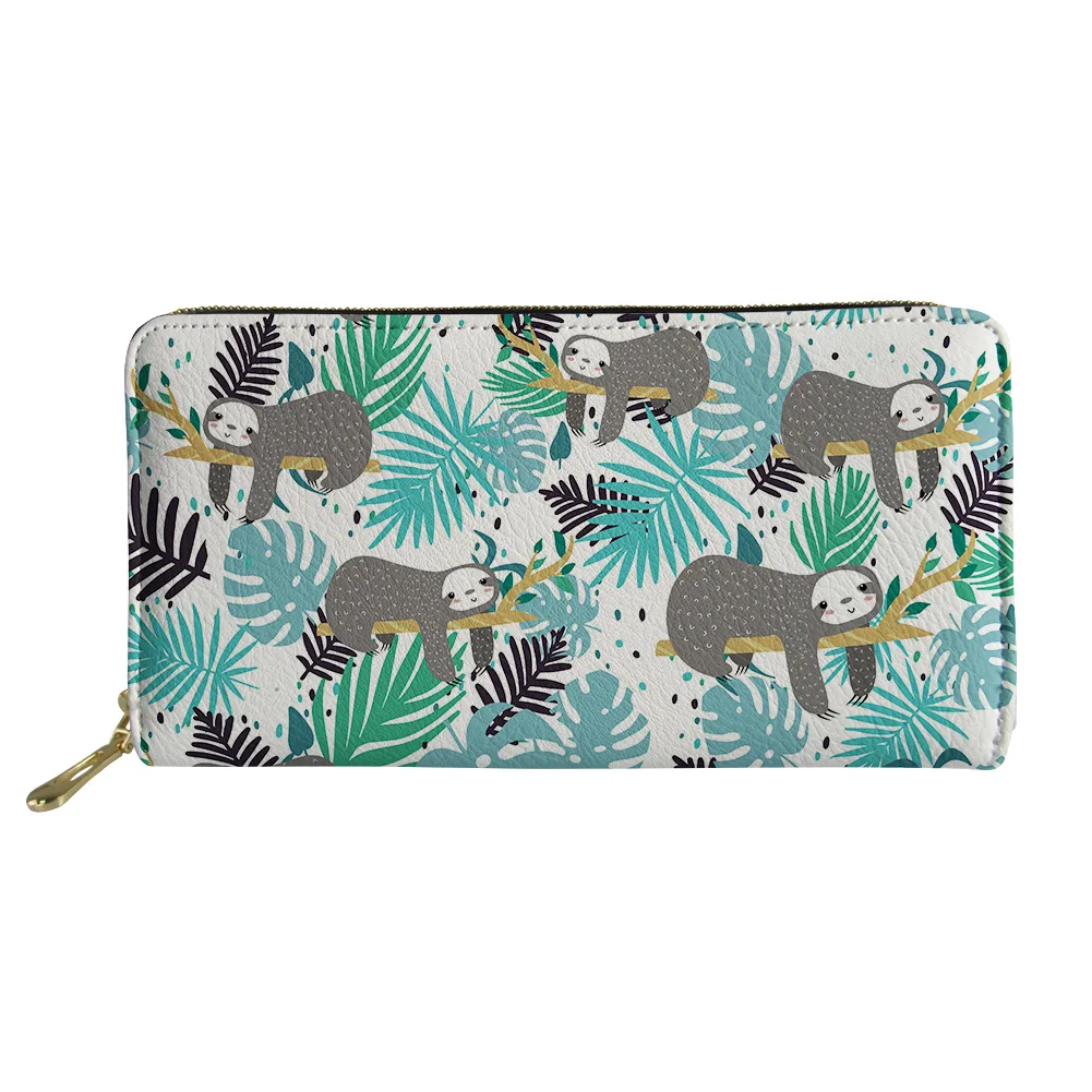 Симпатичный женский кошелек с мультяшным принтом из искусственной кожи на