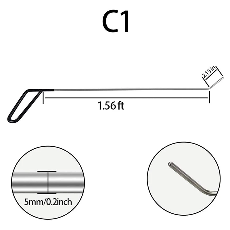 melhor Dent Remover Ganchos Nova Qualidade Ganchos Varas Paintless Dent Remoção Kit Ferramentas De Reparo Do Carro Porta Ding Granizo Remoção